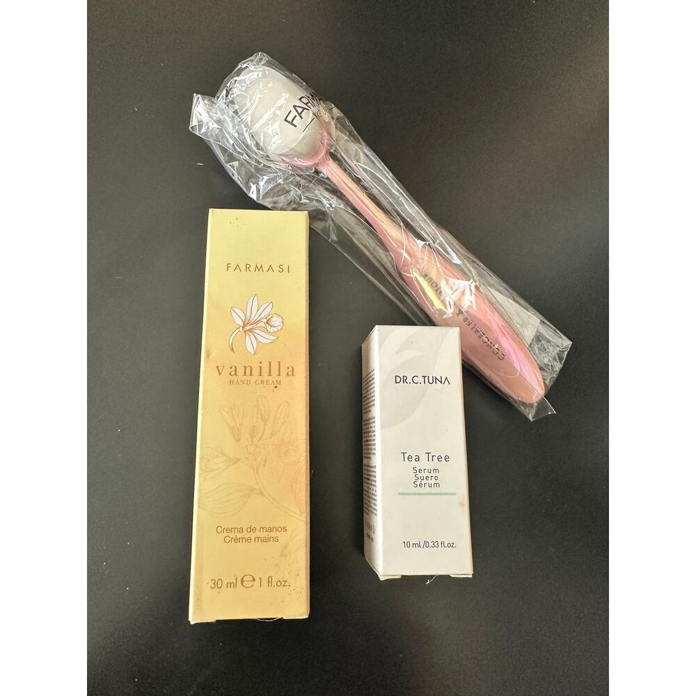 Farmasi Goodies: Hand Cream, TeaTree Serum, Makeup Brush NEW